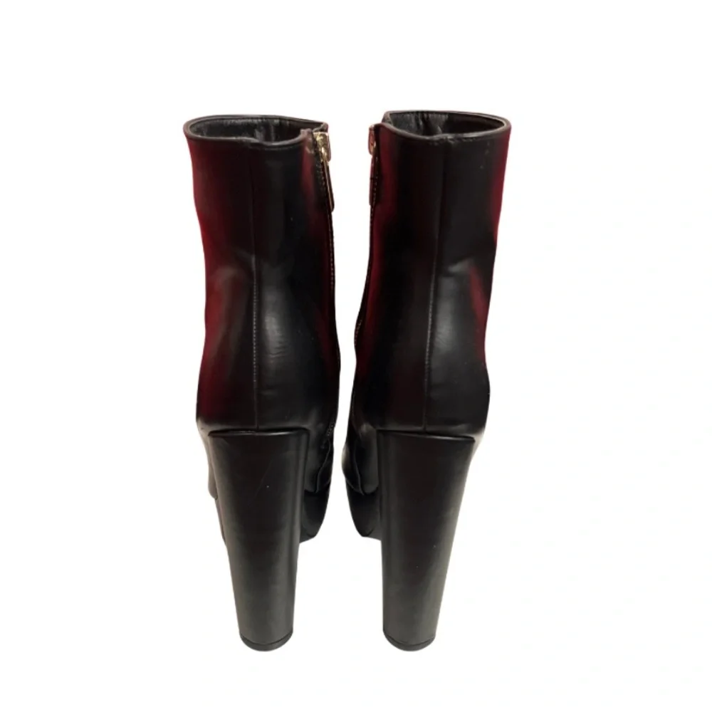 Shoe Dazzle || Black 6" Boots w/side Zipper || SIZE: 7.5 || - Picture 7 of 8